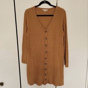 American Eagle Ribbed Button Dress